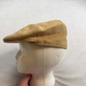 Vintage Moleskin Made in England Men's Large Tan Flat Cap Hat